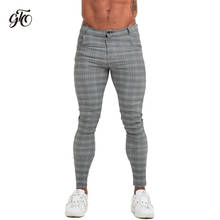 GINGTTO-Pantalones Chinos ajustados para hombre, Pantalón elástico y cómodo de longitud completa, color gris, zm360 2024 - compra barato