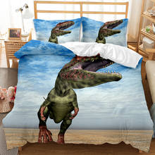 3D HD Digital Printing Custom Boy Duvet Cover,Comforter/Quilt/Bedline case Single Bedding 140x210 Cartoon Dinosaurs Bedding Sets 2024 - buy cheap