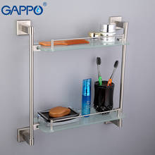 GAPPO Stainless Steel Wall Mount Bathroom Shelves Glass shelf Holders Bath Double Layer Storage Shelf Bath Hardware Shower Stand 2024 - buy cheap