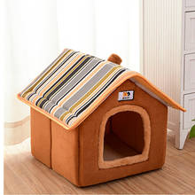 Hot sale  Large Pet Dog Bed cat house cave Comfortable Print  Kennel Mat For Pet Puppy Winter Summer Foldable Cat Bed Pet Supply 2024 - купить недорого