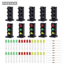 JTD26 10 sets 1:43 Target Faces With 3 LEDs Red/Green/Yellow O Scale Railway Dwarf Signal 3 Aspects 2024 - buy cheap