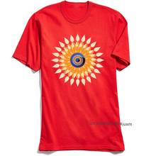Mandala T Shirt Men Floral Red Tshirt 2018 New Fashion Short Sleeve Family T-Shirt Pure Cotton Crewneck Mens Tops Tees XXXL 2024 - buy cheap