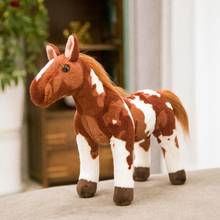 70cm tamanho grande pelúcia realista brinquedo de cavalo simulação de pelúcia animal boneca crianças presente de aniversário decoração do cavalo de alta qualidade brinquedo 2024 - compre barato