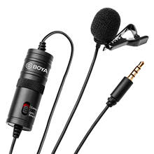 BOYA-micrófono omnidireccional de solapa BY-M1, condensador de Clip de un solo cabezal para teléfono inteligente, videocámara DSLR, Audio 2024 - compra barato