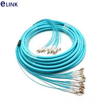 Cable de fibra OM3 de 12 núcleos, 20m, puente agrupado, cable de rama LC SC FC ST de 2,0mm, Parche de fibra óptica multimodo, paquete de plomo 12C 2024 - compra barato