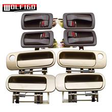 WOLFIGO New Inside Brown & Outside Beige Door Handles Set 8PCS for 1992-1996 Camry Front Rear Left Right 6925022030,6926022030 2024 - buy cheap