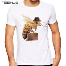 TEEHUB Men's New Fashion Worker Bee Design Short Sleeve T-Shirt Cool Printed Tops Hipster Tee Shirts 2024 - buy cheap
