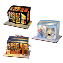 LED Light DIY Wooden Miniature DollHouse Modern Furniture Toy Adults Gift 2024 - buy cheap