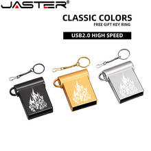 Jaster-mini pendrive usb 2.0, tamanho real, 32gb, 64gb, 128gb, 16gb, 8gb 2024 - compre barato