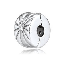 QANDOCCI Fits Pandora Bracelet Sparkling Sunburst Clip Charm for Jewelry Making Charms Silver 925 Original Bead 2024 - buy cheap