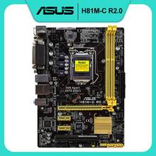 Asus H81M-C r2.0 intel h81 placa-mãe 1150 ddr3 16gb ram intel core i5 4690k processador vga dvi sata3 usb3.0 pcie x16 micro atx 2024 - compre barato