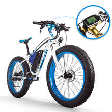 2020 Новый RICHBIT TOP-022 48 в 1000 Вт 17 Ач 21 скорость горный снег электрический велосипед с толстыми шинами 26 дюймов Электрический велосипед Bicicleta 2024 - купить недорого