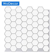 WODECOR Hexagon Mosaic Stickers Home Decor,Bathroom And Kitchen Waterproof Backsplash, Pantry Baffle, Home Decoration（305x305mm) 2024 - buy cheap