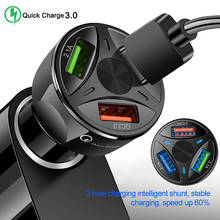 Enchufe de encendedor de coche, Cargador usb de carga rápida 3,0, adaptador de cargador de coche para teléfono móvil, cargador de coche Usb de carga rápida 2024 - compra barato