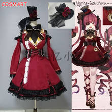 Fantasia de lolita vtuber holazeite ou marinho, vestido capitão gótico para cosplay, fantasia de halloween e festas para mulheres e meninas 2020 2024 - compre barato