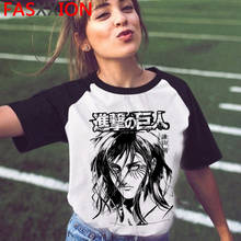 Camiseta masculina de attack on titan, camiseta de manga longa para homens, estilo kawaii, tamanhos grandes 2024 - compre barato