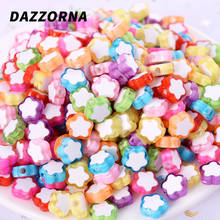 50-200Pcs Candy Color Acrylic Beads Star Flower Shape Acrylic Loose Spacer Beads with Holes for Diy Jewelry Making Accessories 2024 - buy cheap