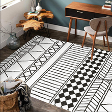 Nordic Style Bedroom Bedside Area Rugs Soft Thick Shaggy Geometric Striped Decor Floor Mat Bath Kitchen Water Absorbent Carpet 2024 - buy cheap