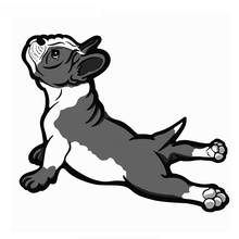 SZWL Lovely Dog Boston Terrier-pegatina para coche, calcomanías divertidas de colores, PVC, accesorios para motocicleta y automóvil, 14cm * 12cm 2024 - compra barato