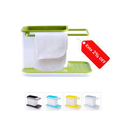 kitchen Storage Shelf Sponge Holder Draining Sink Box Organizer Draining Rack Dish Storage Rack Stands Tidy Utensils Towel Rack 2024 - buy cheap