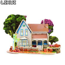 3D DIY Puzzle Jigsaw Toys for Kids Romantic cottage Castle Construction Gift for Children House Puzzle Baby Toys Educational Toy 2024 - buy cheap