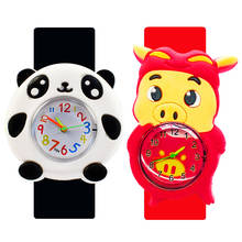 Relógios de panda para crianças, relógio fofo de desenho animado para homens e crianças, aprendizagem do tempo, brinquedo de bebê para meninos e meninas, presente de natal 2024 - compre barato