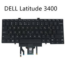 Клавиатура UI для Dell latitude 3400 UI, черная раскладка с подсветкой трекпоста, 03C7CJ PK132FB2A01 DLM18G7 3C7CJ, с возможностью подключения к телефону 2024 - купить недорого