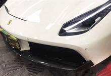 Car Carbon Fiber Front Bumper Lip Spoiler Auto Car Diffuser Fits For Ferrari 488 488GTB 2015 2016 2017 2018 2024 - buy cheap