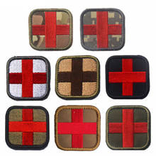 Parche bordado de Cruz Roja, parches bordados, brazalete táctico militar, pegatina de tela 2024 - compra barato