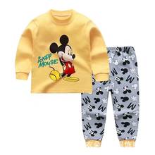 Disney roupas infantis designer, pijamas de algodão para bebê, trajes de bebê, camisetas de manga comprida + calças, conjunto de roupas para meninos e meninas 2024 - compre barato