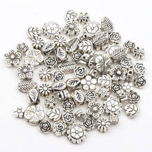 Mixed Loose Flower Leaf Metal Beads For Jewelry Making Diy Bracelet Necklace Earring Accessories Wholesale Supply 50pcs 2024 - buy cheap