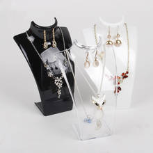 Soporte de exhibición de acrílico para collar, pendiente, joyería, busto, exhibición, maniquí, collar, colgante 2024 - compra barato