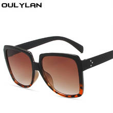 Oulylan Women Fashion Oversized Sunglasses Luxury Brand Designer Square Sun Glasses Men Gradient Shades Black Eyeglasses UV400 2024 - buy cheap