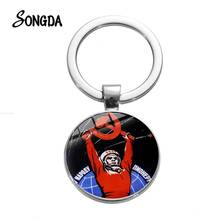 Retro CCCP Sickle Hammer Keychain Astronaut USSR Russia Symbol Badge Glass Dome Key Rings Souvenir for Men Women Jewelry 2024 - buy cheap