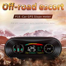 New P18 Car GPS HUD Head-Up Display SMART GPS SLOPE METER Fatigue Driving Speedometer Overspeed Warning Gauge car alarm system 2024 - buy cheap