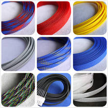 1m/5m Colorful Insulated Braided Sleeving Flame-Retardant Nylon Mesh Tube PET Expandable Wire Cable Sleeve 2024 - buy cheap