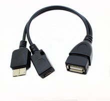 Micro USB 3,0 B папа к USB 2,0 A Женский хост-адаптер OTG кабель с разъемом Micro B кабель питания для передачи данных для Samsung 2024 - купить недорого