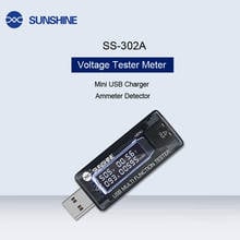 SS-302A display digital inteligente usb de carregamento de energia atual tensão tester medidor mini usb carregador voltímetro amperímetro detector 2024 - compre barato