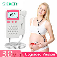 Monitor doppler fetal detector de batimento cardíaco feminino cuidados com bebês estetoscópio doméstico portátil para grávida medidor de pulso sem radiação 2024 - compre barato