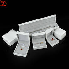 White Jewelry Box Engagement Wedding Anniversary Bracelet Ring Container Necklace Holder Display Gift Showcase 2024 - buy cheap