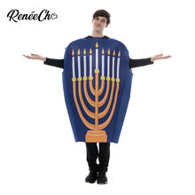 Reneecho-Disfraz de Menorah para hombre, traje de Hannukah, traje de carnaval, traje de noche de Navidad judía, Purim, para Halloween 2024 - compra barato