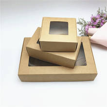 20pcs/lot 12 Sizes Kraft Box Newest Big Handmade gifts package box with window  white/kraft soap wedding favors Gift Box 2024 - buy cheap