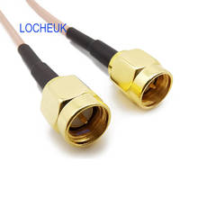 Enchufe macho SMA a conector macho SMA, Cable de antena WiFi, RF RG316D, doble blindaje, Cable Coaxial plateado de baja pérdida, 7/10/15/20/30/50CM 2024 - compra barato