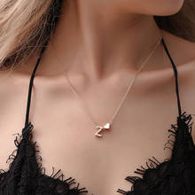 LATS Fashion Tiny Heart Dainty Initial Letter Name Choker Necklace for Women Gold Color Pendant Jewelry Gift 2024 - buy cheap
