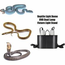Свет для рептилии купол UVB двойная лампа приспособление осветительная подставка E27 обогреватель защитный абажур для лампы абажур нагревате... 2024 - купить недорого