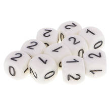 Juego de dados de 16mm para juegos de matemáticas, juego de dados para fiesta, Bar, Pub, 0, 1, 2, 10 Uds. 2024 - compra barato