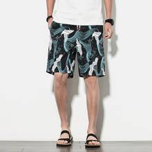 Pantalones cortos Kimono para hombre, ropa de calle de lino, informales, chinos, para playa, FF2741, 2020 2024 - compra barato