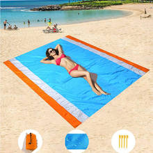 Beach Blanket Picnic Blanket Outdoor Nylon Beach Mat Portable Lightweight Sand-proof Waterproof Sand Mat for Travel Hiking 2024 - buy cheap