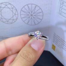 2021 new crackling moissanite ring for women jewelry engagement ring for wedding 925 silver 1 ct gem ring birthday gift 2024 - buy cheap