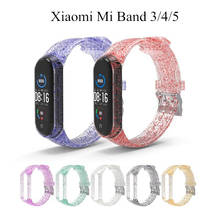 Strap For Xiaomi Mi Band 5 4 3 Silicone Bling Wristband For Mi Band5 Bracelet Clear Shiny Watchband For Mi Band4 Miband 3 Correa 2024 - buy cheap